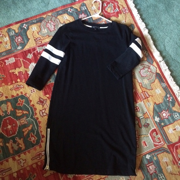 J.Crew Black Sweatshirt Dress