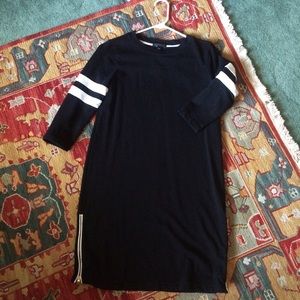 J.Crew Black Sweatshirt Dress