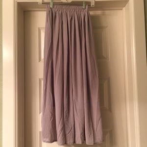 Dove Grey Midi Skirt