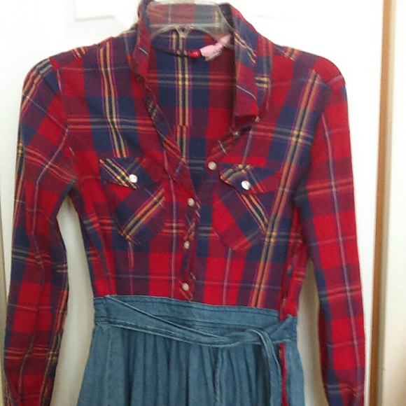 Final SALE!! Plaid and denim dress