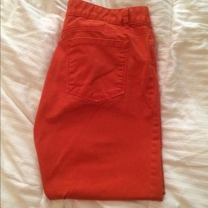 Loft orange modern crop pants. Size 14
