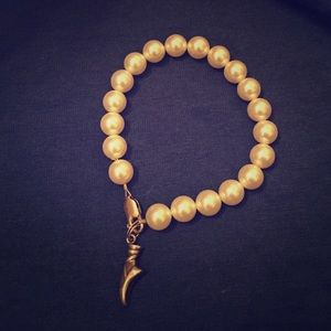 Faux Pearl Ballerina Bracelet