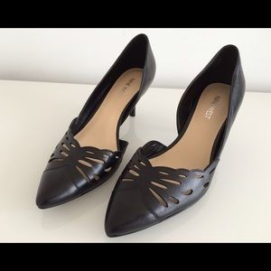 NINE WEST BLACK D'ORSAY PUMPS, SIZE 6.5