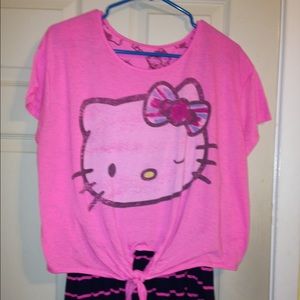 ON HOLD 🎀 Hello Kitty Tie Crop Top 🎀