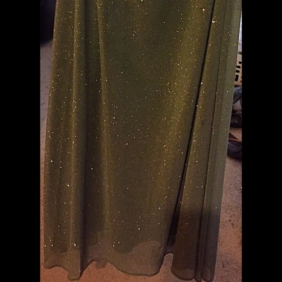 Grey/green prom dress - Picture 4 of 4