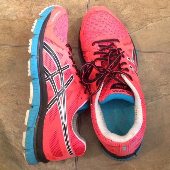 Hot pink and blue asics!