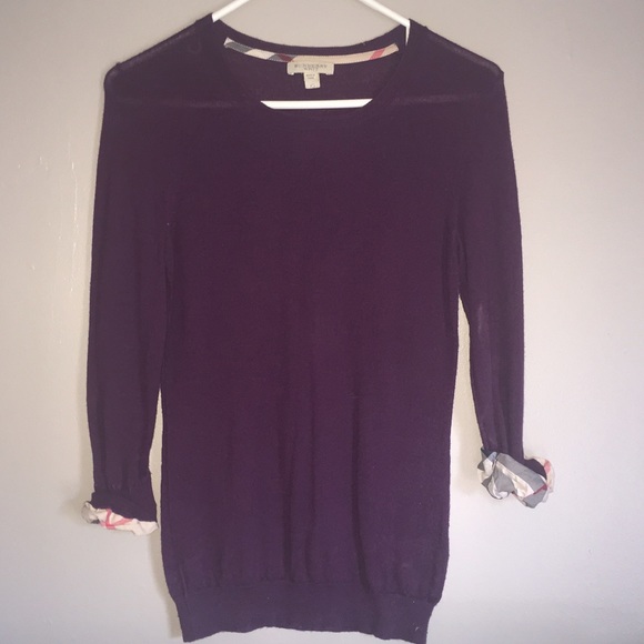 Burberry Brit burgundy wool sweater