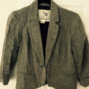Gray blazer from Anthropologie