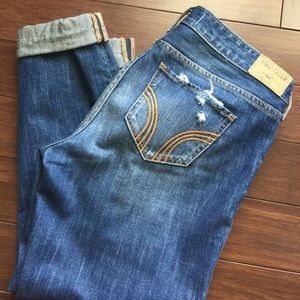 Hollister boyfriend crop jeans