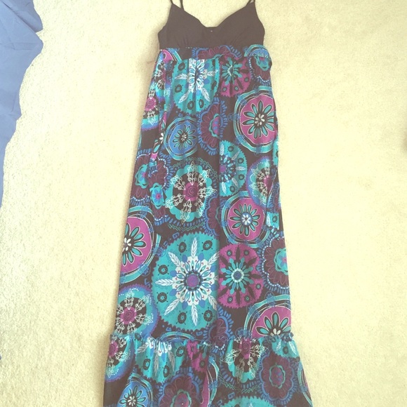 Maxi dress--- turquoise. Purple. Black