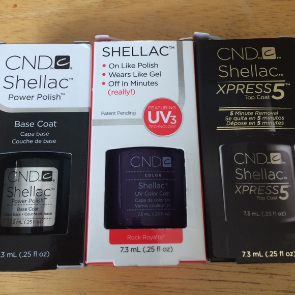 CND Shellac Gel Polish Base Top Purple
