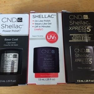 CND Shellac Gel Polish Base Top Purple