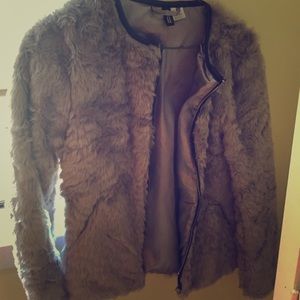 H&M faux fur jacket