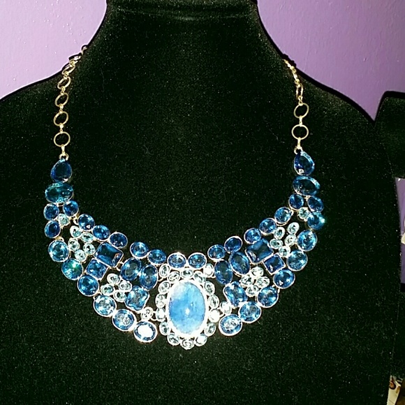 All royal blue sapphire necklace  silver - Picture 4 of 4
