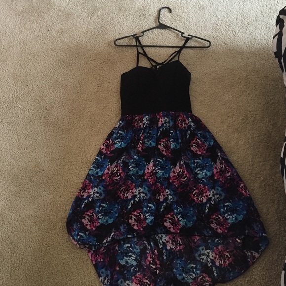 Floral high-low dress