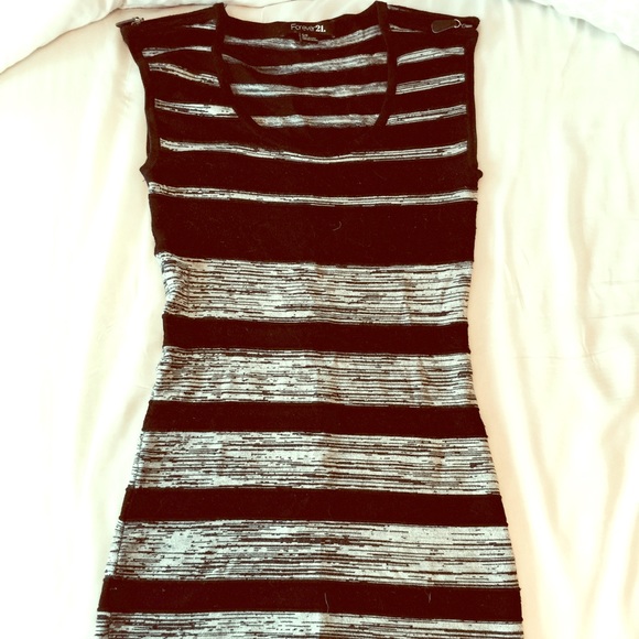 Black and gray dress