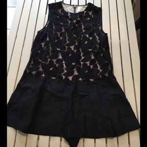 Philip Lim Lace/linen romper