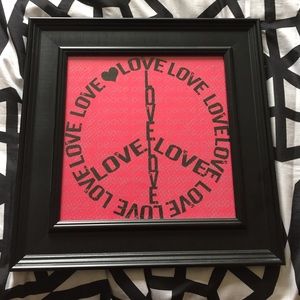 Peace sign wall decoration