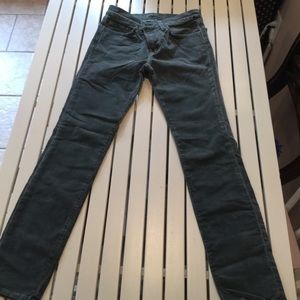 J brand, hunter green cords, skinny fit