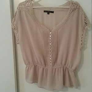 Beige lace blouse