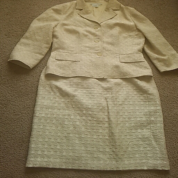 Two piece gold suit