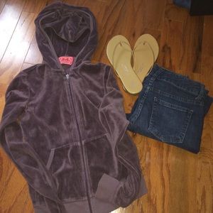 Juicy Couture- Plum ZipUp Sweatshirt Petite