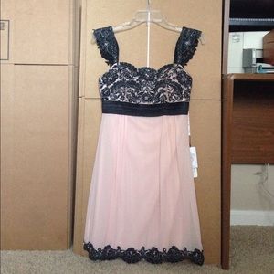 Sue Wong Short Pink Silk Cocktail Dress Size 2