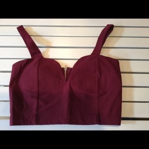 Burgundy crop top