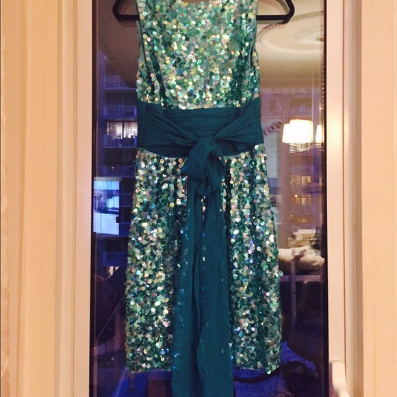BCBG Max Azria green sparkle dress - Picture 3 of 3