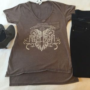 Hi-lo Harley Davidson shirt
