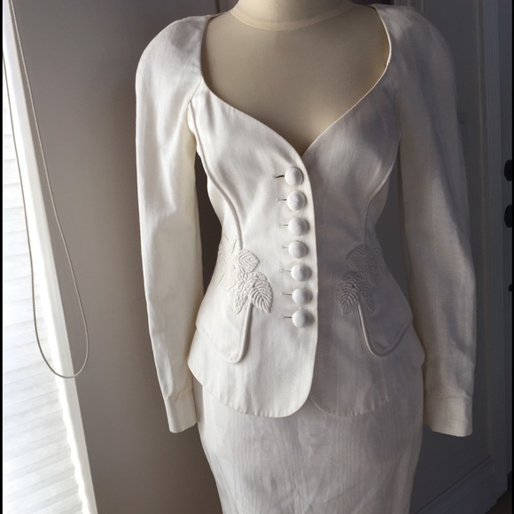 Lolita Lempicka Dresses & Skirts - Lolita Lempicka Structured White Embroidery Suit