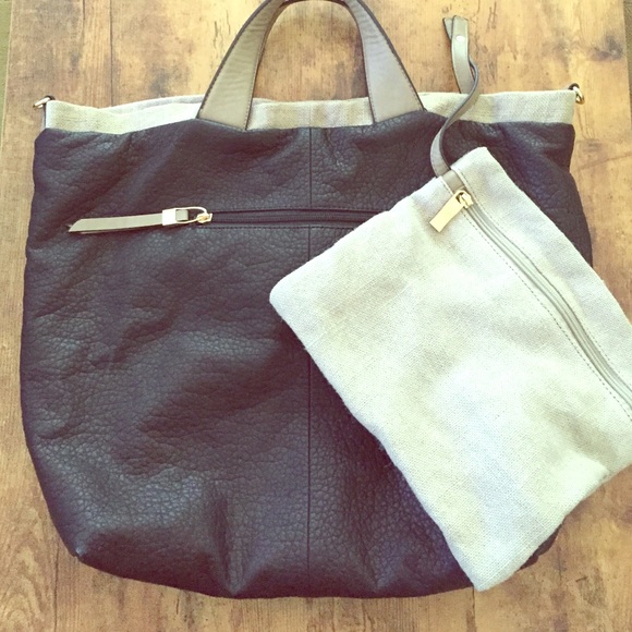 Faux Leather Tote.