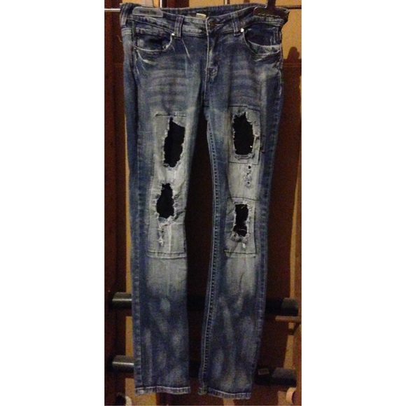 Distressed jeans