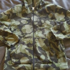 Boys Youth Camo Fleece Jacket