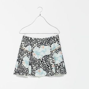 Zara Printed Neoprene Skirt