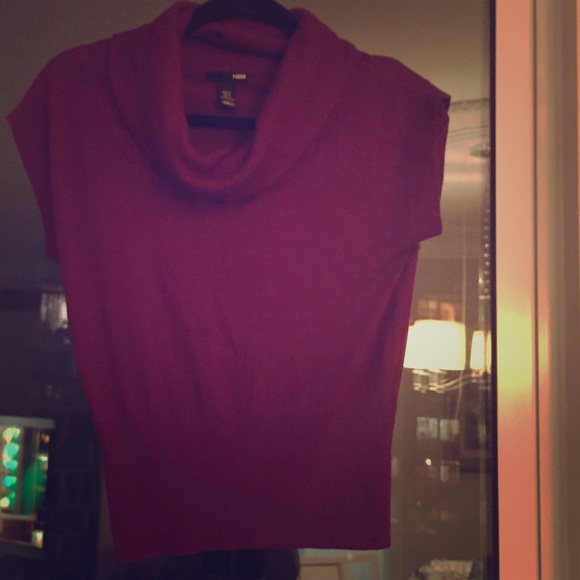 Burgundy cowl neck light sweater