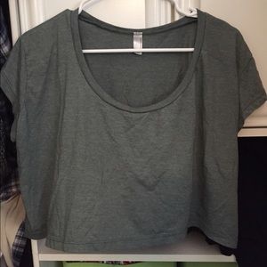 American Apparel Green Crop Top
