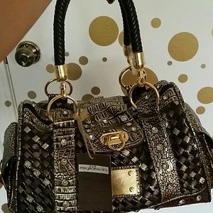 Gold and brown purse