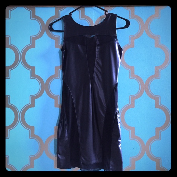 Faux Leather Dress