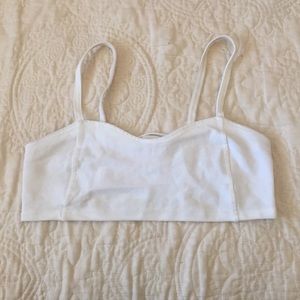 White Brandy Melville Caged Back Bralette