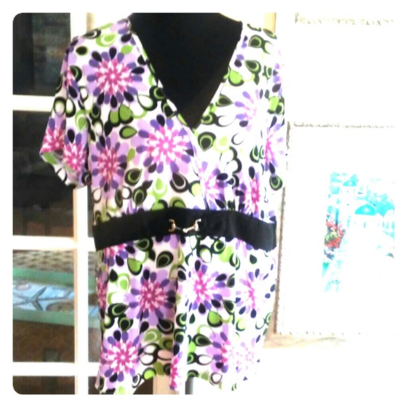 JM Collection Floral Print Top sz XL SALE😀