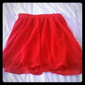 A Forever 21 Orange Mini Skirt