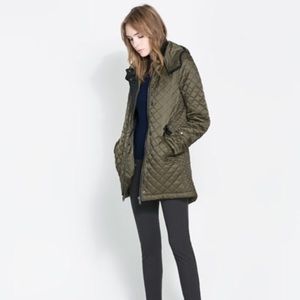 [ZARA] quilted nylon jacket