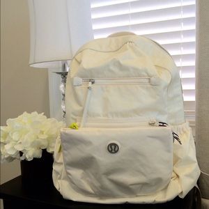 Lululemon Back To Class Backpack Angel Wing/Ivory
