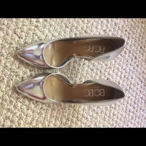 BCBG "Paris Jaze Metallic Pump in Silver"