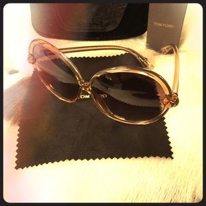 Tom Ford Nicole Brown Oversized Sunglasses