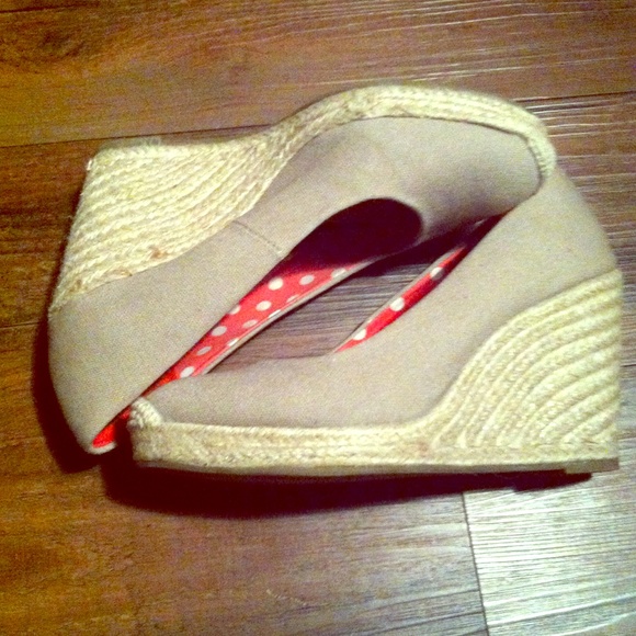 Beige Rope Wedges