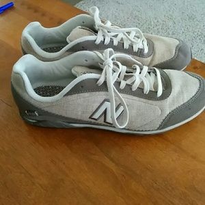 New Balance  burlap and suede sneaker