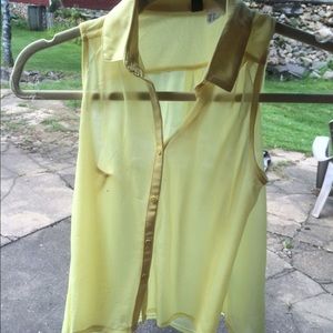 💛Yellow Collard Top💛