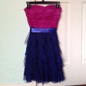 Pink and blue homecoming dress